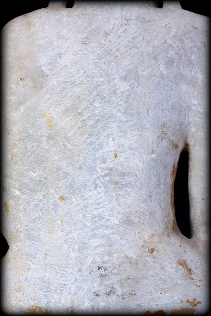 Extremely Rare 17C Alabaster Sitting Ava Buddha #DW015
